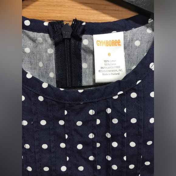 Gymboree girls elegant pleated polka dot dress - Picture 2 of 3
